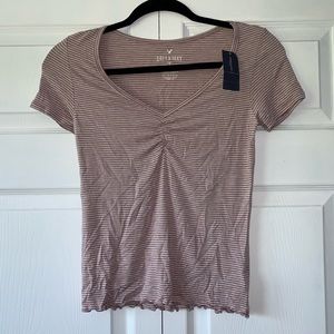 Short sleeve stripped shirt